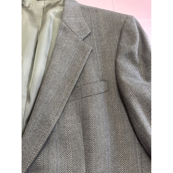Vintage Bert Pulitzer Gray pure Wool Blazer Jacket Tailored USA‎ Fits 44R to 46R - Picture 9 of 13